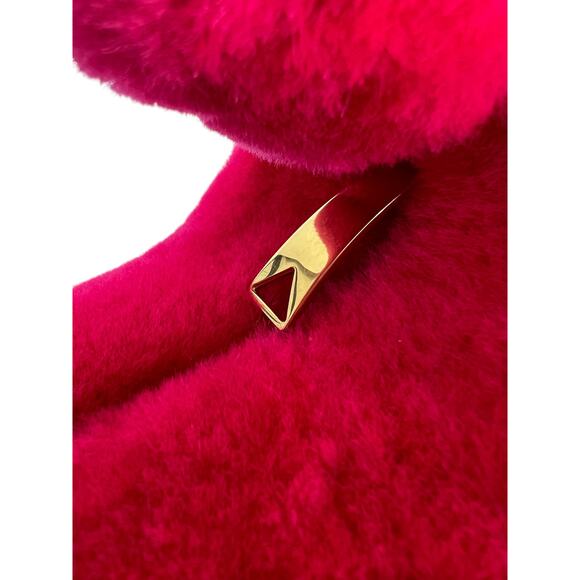 Bottega Veneta Shearling Mini Jodie Bag in Lollipop & Gold - Picture 8 of 15